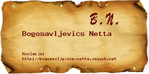 Bogosavljevics Netta névjegykártya